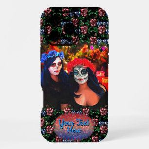 Funda Para iPhone 16 Pro Max Día de Los Muertos Catrinas 1718