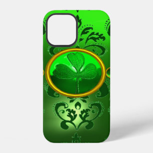 FUNDA PARA iPhone 12 DÍA DE SAN PATRICIOS TRÉBOL VERDE DAMASCO