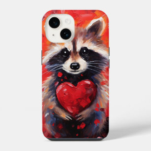Funda Para iPhone 14 Día de San Valentín del mapache