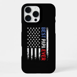 Funda Para iPhone 16 Pro Max Día del Padre Mejor Papá del Mundo con bandera de 