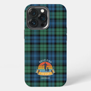Funda Para iPhone 13 Pro Día del Padre Mejor Papá Por Par Plaid Tartán Pers