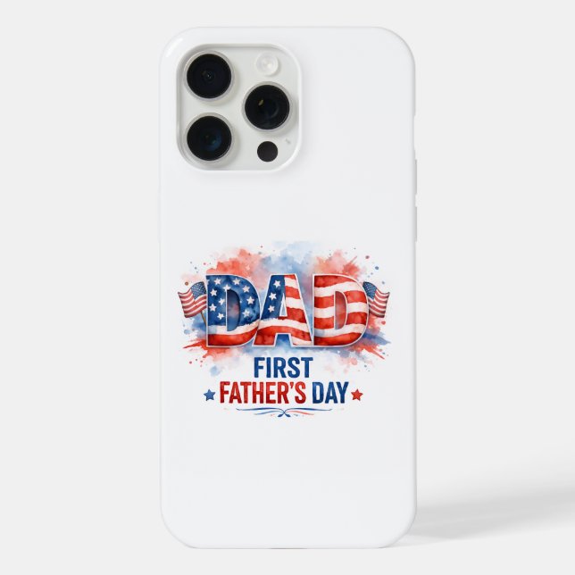 Funda Para iPhone Día del Padre Patriótico (Reverso )
