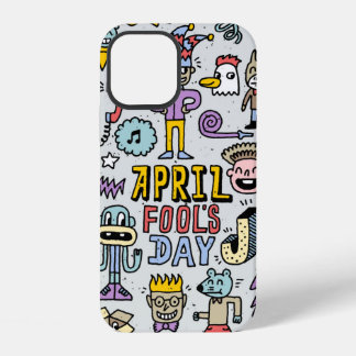 Funda Para iPhone 12 Día del tonto de abril divertido doodle colorido c