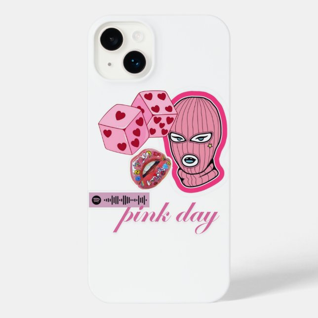 Funda Para iPhone día rosado (Reverso )
