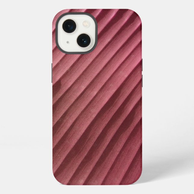 Funda Para iPhone Diagonal Rojo Hoja (Reverso )