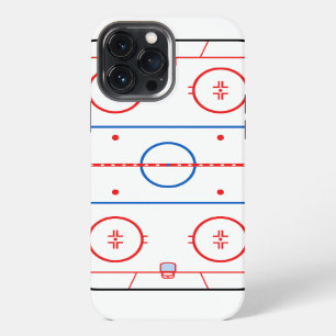 Funda Para iPhone 13 Pro Max Diagrama de pista de hielo Diseño de juego de hock