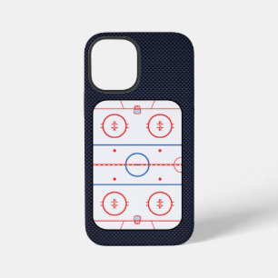 Funda Para iPhone 12 Mini Diagrama de pista de hockey en estilo de fibra de