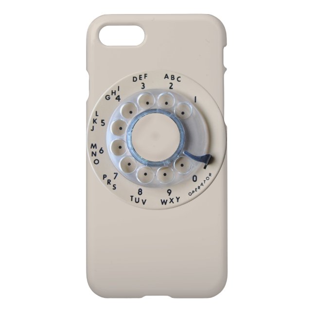 Funda Para iPhone Dial rotatorio retro del teléfono (Reverso)