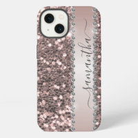 Diamante Brillo Glitter Look Rosa Caligrafía
