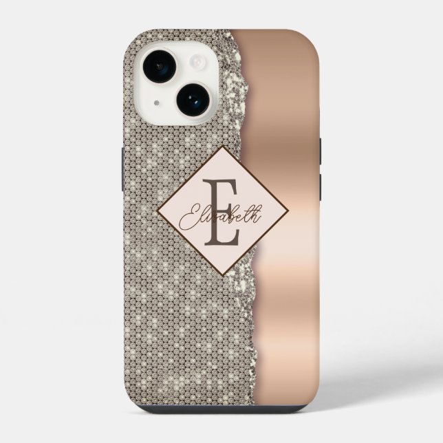 Funda Para iPhone Diamantes de Cobre de Moda (Reverso )