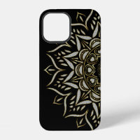 Diamantes falsos textura mandala acento oro