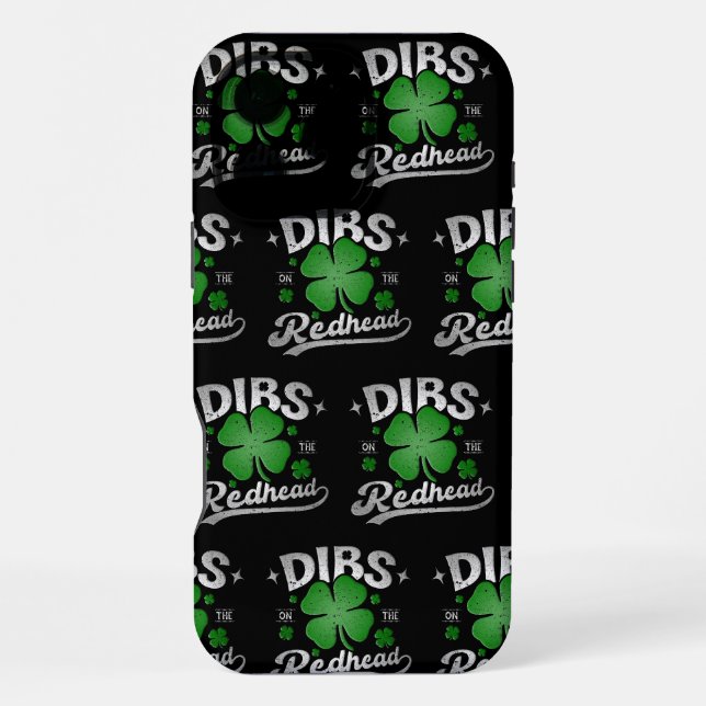 Funda Para iPhone Dibs Sobre La Pelirroja Día Divertido de San Patri (Reverso )