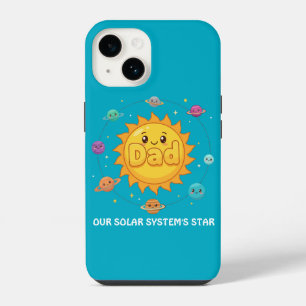 Funda Para iPhone 14 Dibujo animado del sistema solar de papá lindo