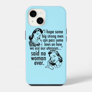 Funda Para iPhone 14 Dibujo animado político feminista retro divertido