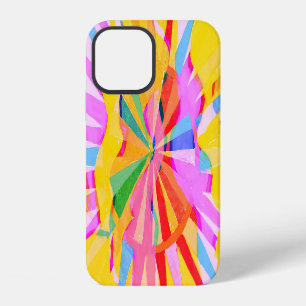 Funda Para iPhone 12 Dibujo creativo abstracto, fondo colorido.