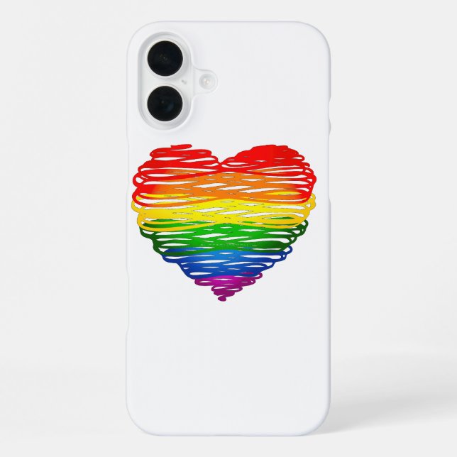 Funda Para iPhone Dibujo de la forma del corazón garabateado por el  (Reverso )
