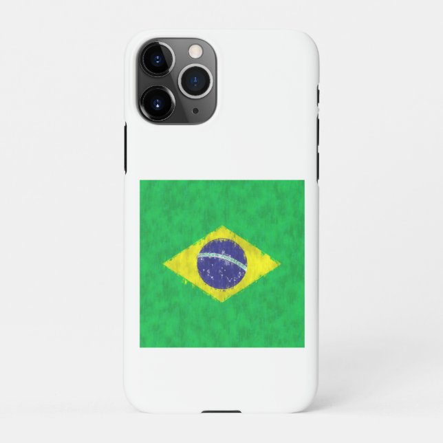 Funda Para iPhone Dibujo de pintura al petróleo de Brasil (Reverso)