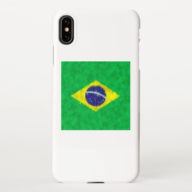 Funda Para iPhone Dibujo de pintura al petróleo de Brasil (Reverso)