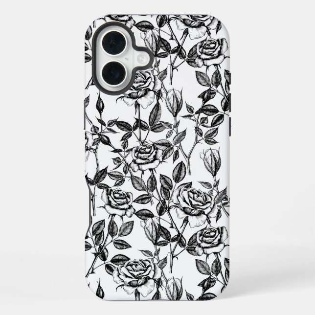 Funda Para iPhone dibujo de rosas (Reverso )