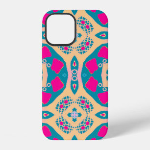 Funda Para iPhone 12 Dibujo tradicional. Repetición de Patchwork peruan