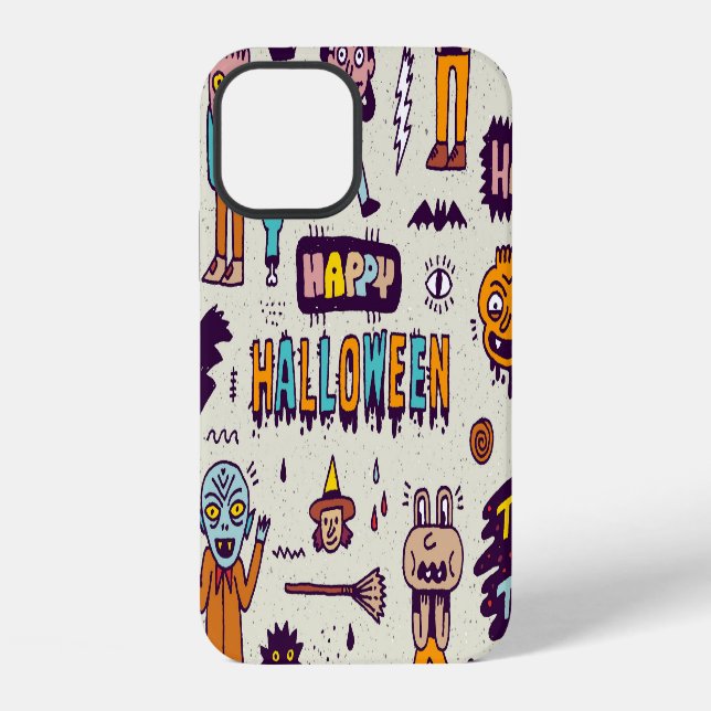 Funda Para iPhone Dibujos de Halloween, conjunto continuo de dibujos (Reverso )