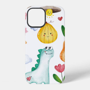 Funda Para iPhone 12 Dibujos kawaii en acuarela aislados en fondo blanc