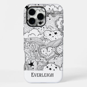 Funda Para iPhone 16 Pro Max Dibujos personalizados de sueños celestiales