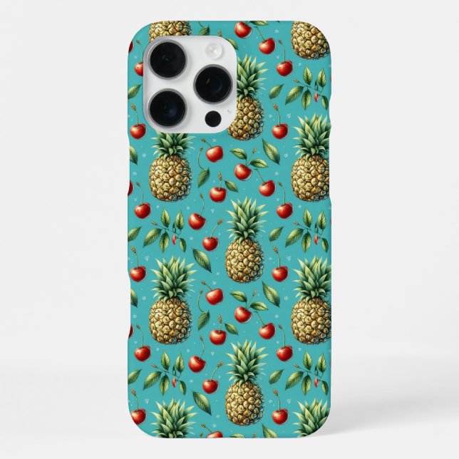 Funda Para iPhone Dicha de Piña y Cereza (Reverso )