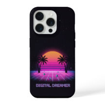 Funda para iPhone Digital Dreamer Neon Grid