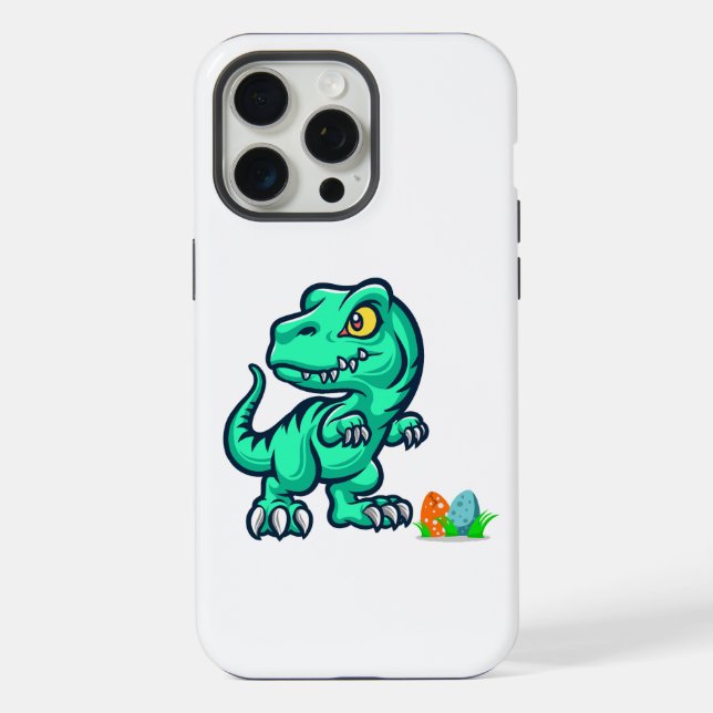 Funda Para iPhone dinosaurio con huevos (Reverso )
