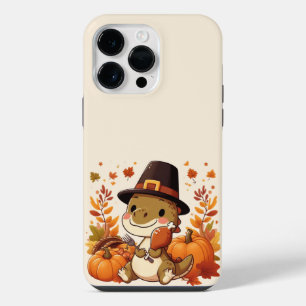 Funda Para iPhone 14 Pro Max Dinosaurio de Acción de Gracias adorable