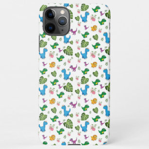 Funda Para iPhone 11Pro Max Dinosaurio gracioso, hojas