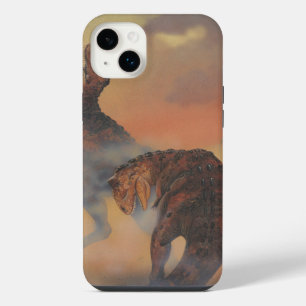 Funda Para iPhone 14 Plus Dinosaurios de época, carnotaurus rugiendo en la j