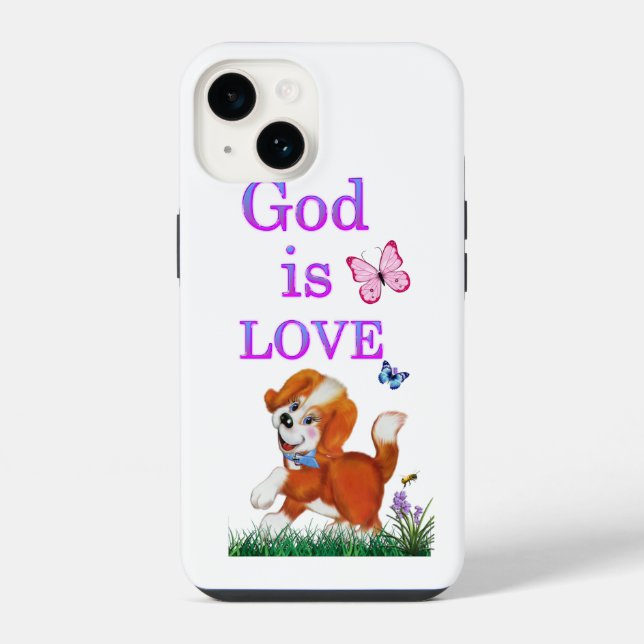 Funda Para iPhone Dios es amor (Reverso )