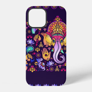 Funda Para iPhone 12 Dios hindú Ganesha y símbolos indios en forma de t