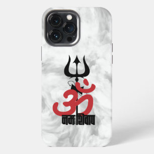 Funda Para iPhone 13 Pro Max Dios hindú Shiva Om Namah Shivay con Tridente OM