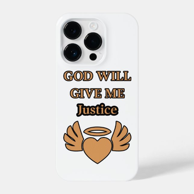 Funda Para iPhone Dios me dará justicia (Reverso )