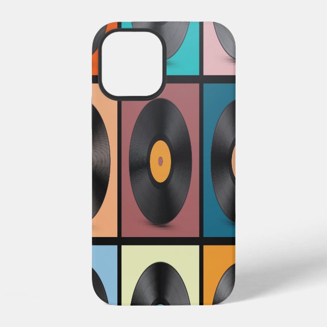 Funda Para iPhone Discos de vinilo: conjunto de LP retro. (Reverso )