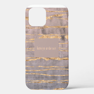 Funda Para iPhone 12 Diseñador de interiores de piedra preciosa de márm