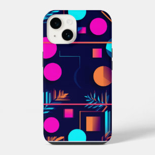 Funda Para iPhone 14 Diseño abstracto moderno con colores vibrantes