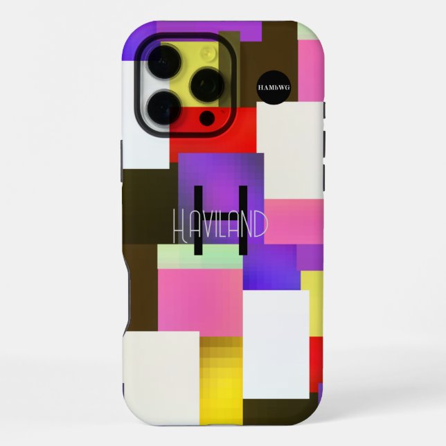 Funda Para iPhone Diseño abstracto moderno Estuche para teléfono cel (Reverso )