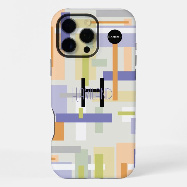 Funda Para iPhone Diseño abstracto moderno Estuche para teléfono cel (Reverso )