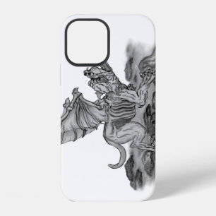 Funda Para iPhone 12 Diseño blanco y negro de Golem Gargoyle