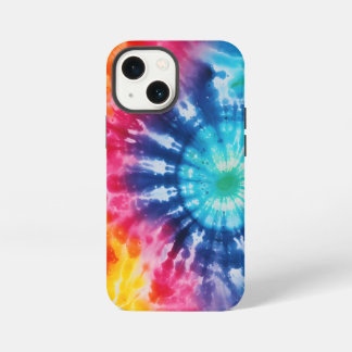 Funda Para iPhone 13 Mini Diseño clásico de teñido de arcoíris estilo vintag