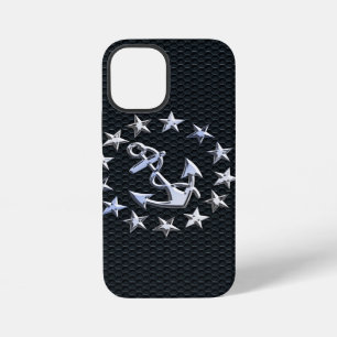 Funda Para iPhone 12 Mini Diseño cromado de bandera náutica en la impresión
