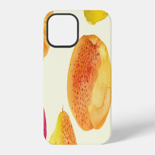Funda Para iPhone 12 Diseño de acuarela de frutas frescas de época