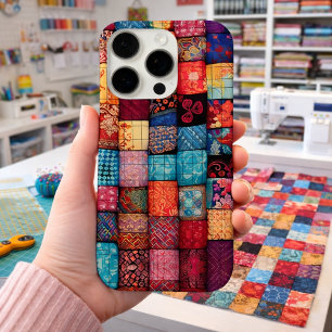 Funda Para iPhone 16 Pro Diseño de amante de colchas - Arte de patchwork