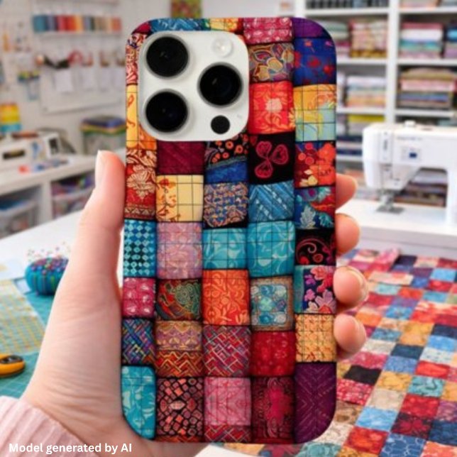 Funda Para iPhone Diseño de amante de edredones - Arte de patchwork (Subido por el creador)