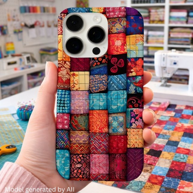 Funda Para iPhone Diseño de amante de edredones - Arte de patchwork (Subido por el creador)
