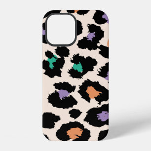 Funda Para iPhone 12 Diseño de animal de leopardo colorido y fondo impr